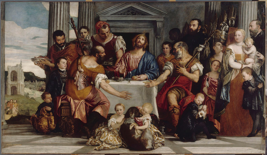 'The Supper at Emmaus' Paolo Veronese about 1555. Musée du Louvre, Paris (146)