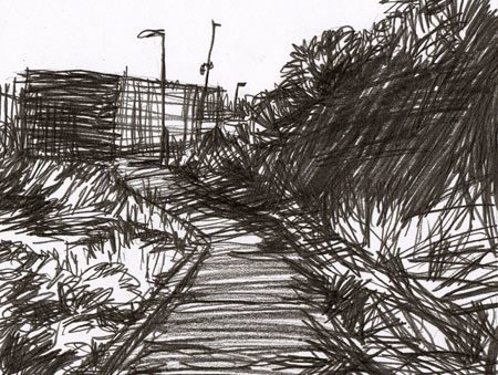  1 Tom Spooner illustration, pylon and path 