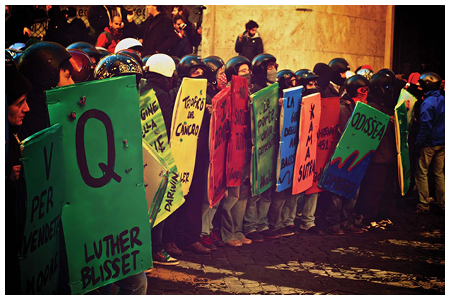 Book Bloc, Rome, November 2010, Courtest Vittorio Giannitelli  - SonarProject - RadioSonar.net