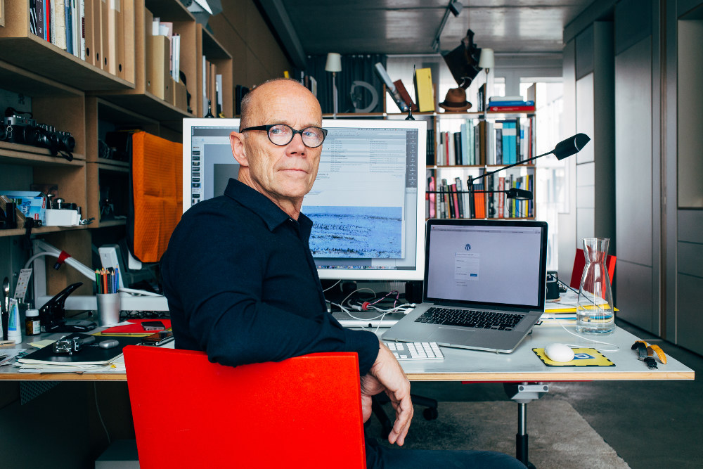 Erik Spiekermann in his Berlin home