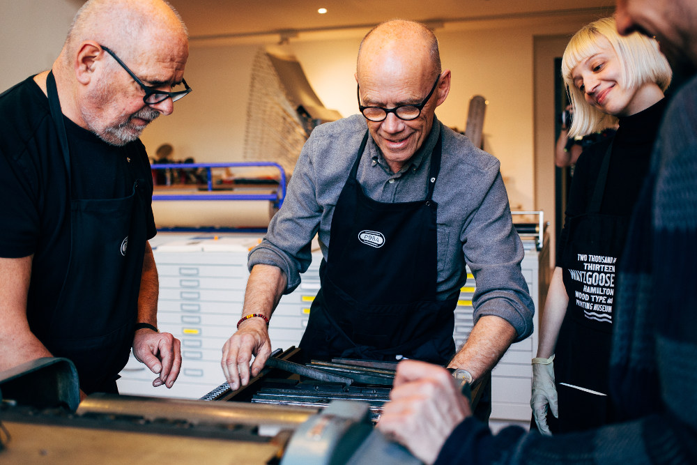 Madeleine Morley with Erik Spiekermann and Alexander Nagel