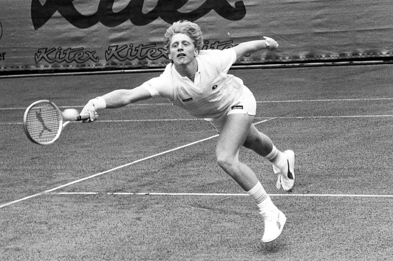 Young Boris Becker playing at the Kitzbühel Tennis Tournament. Image courtesy of KTC.