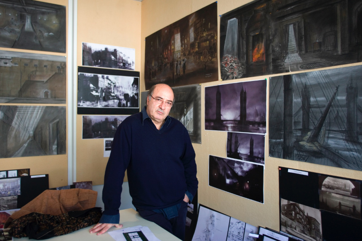 Dante Ferretti in his studio