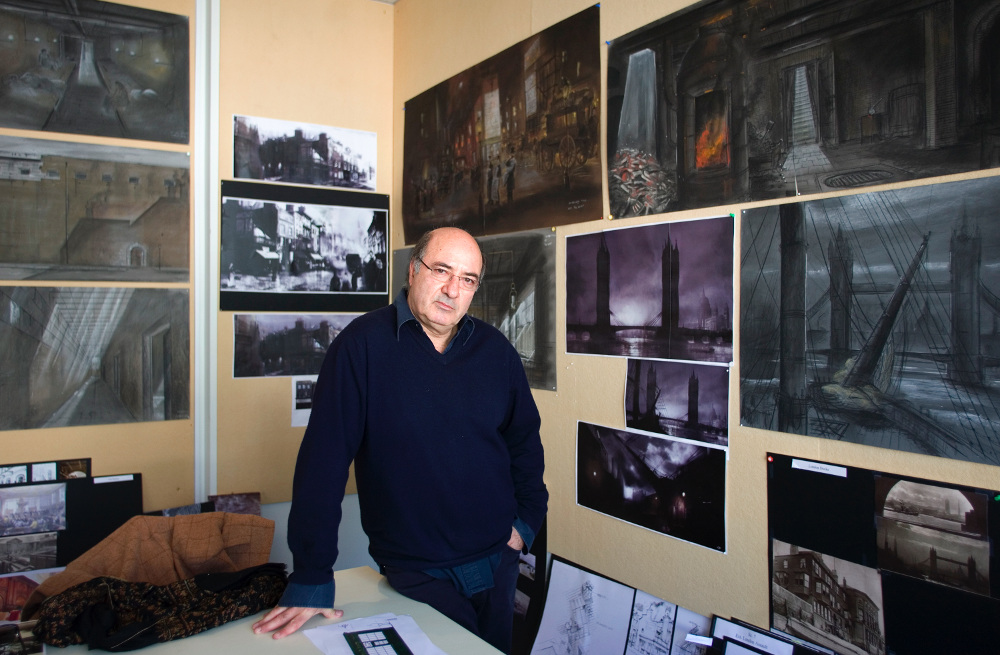 Dante Ferretti in his studio