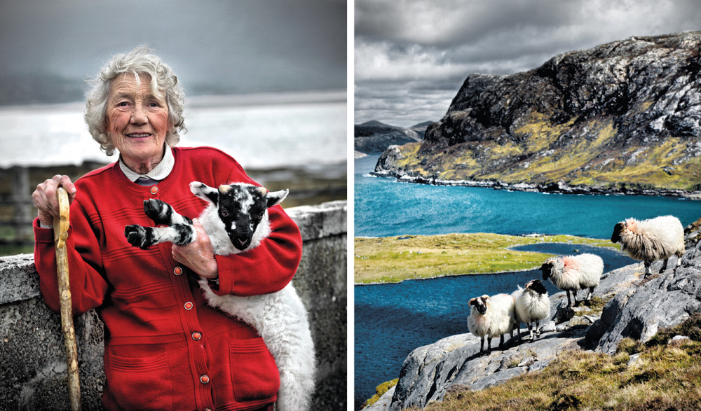 Left: Morag Mackinnon – Right: Mountain Sheep, Hushinish, Isle of Harris.