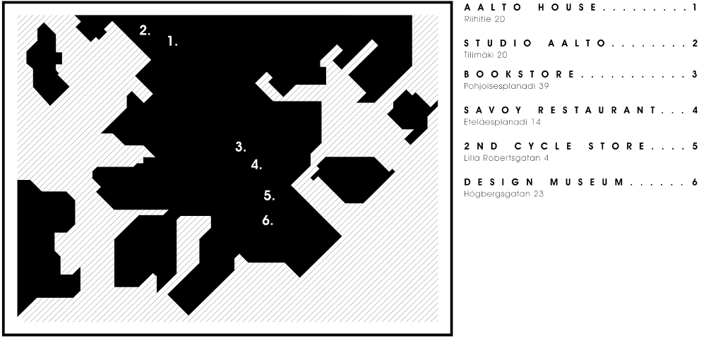 Map of Helsinki illustrated by Guy Smith