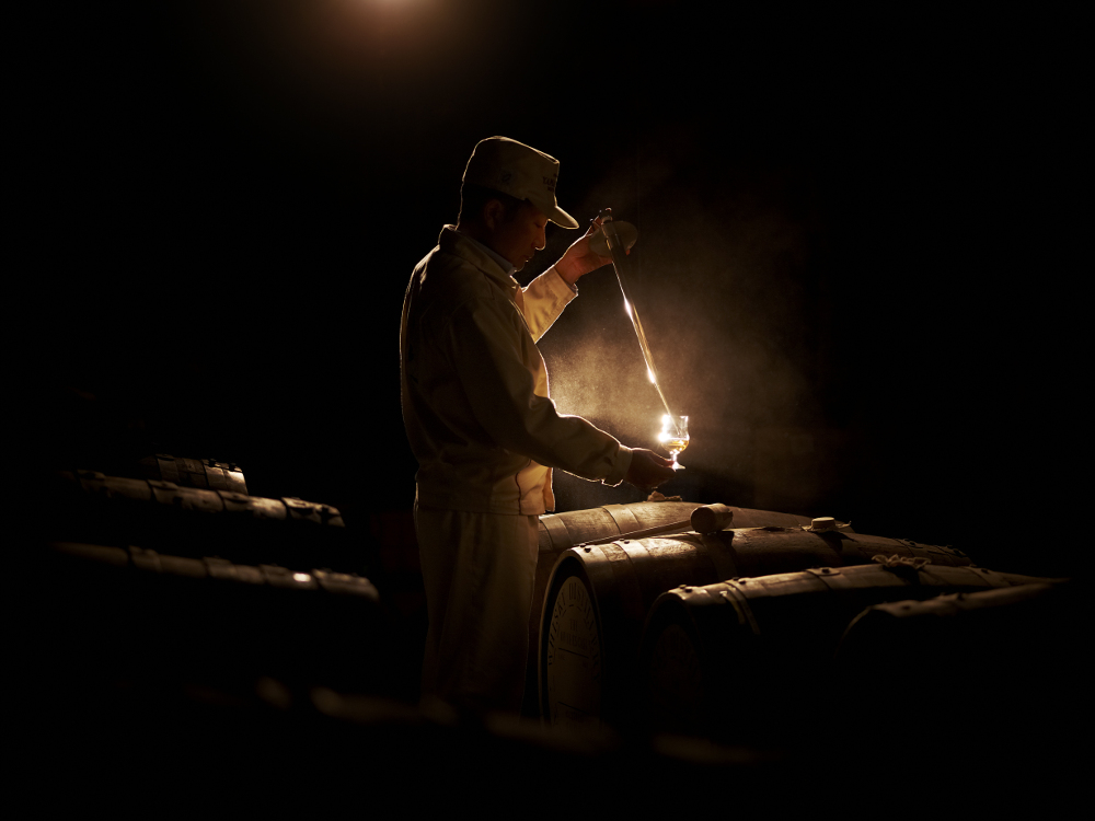 A member of the Suntory team at work