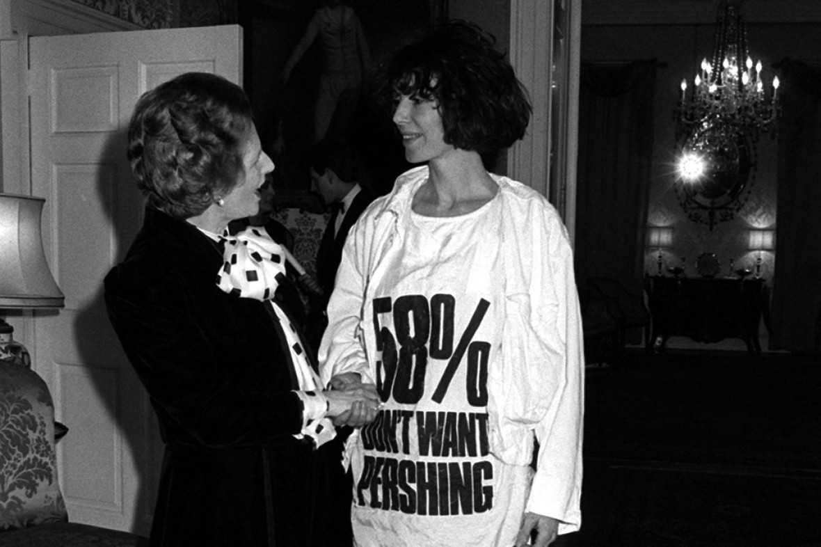 Katherine Hamnett meets Margaret Thatcher