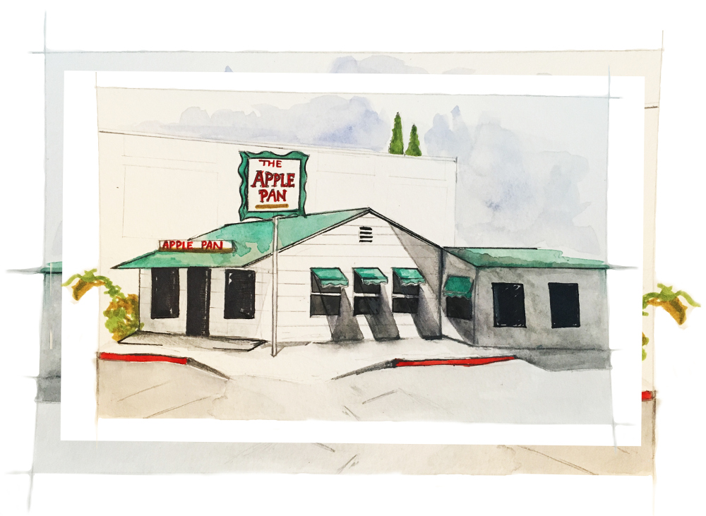 The Apple Pan, West Los Angeles. Illustration Laura Merizalde