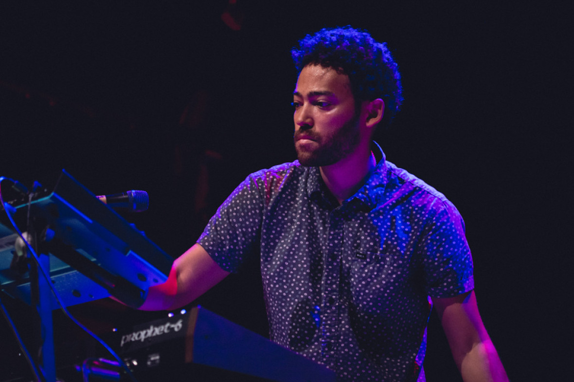 Taylor McFerrin performing at Dramuie's Brass and Crimson session in Oct 2016, at Hoxton Hall, London.