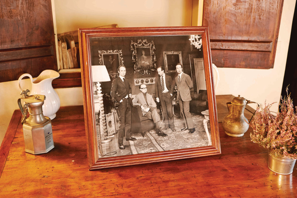 The Frescobaldi brothers in the 1970s. From left to right: Leonard, Dino, Vittorio and Ferdinando Frescobaldi