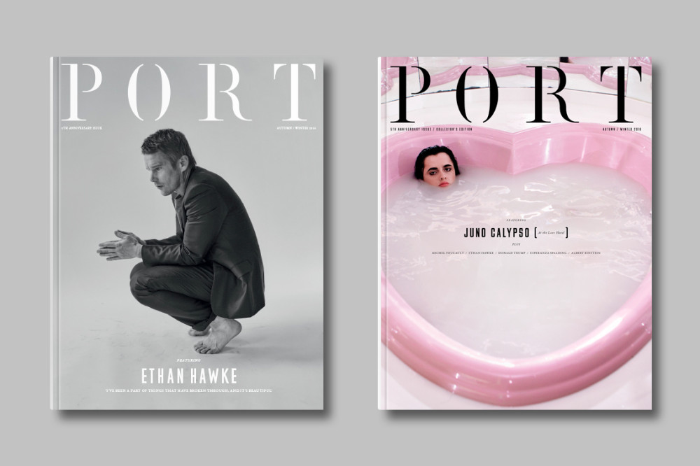 Port Issue 19 features two cover stars: Ethan Hawke and Juno Calypso