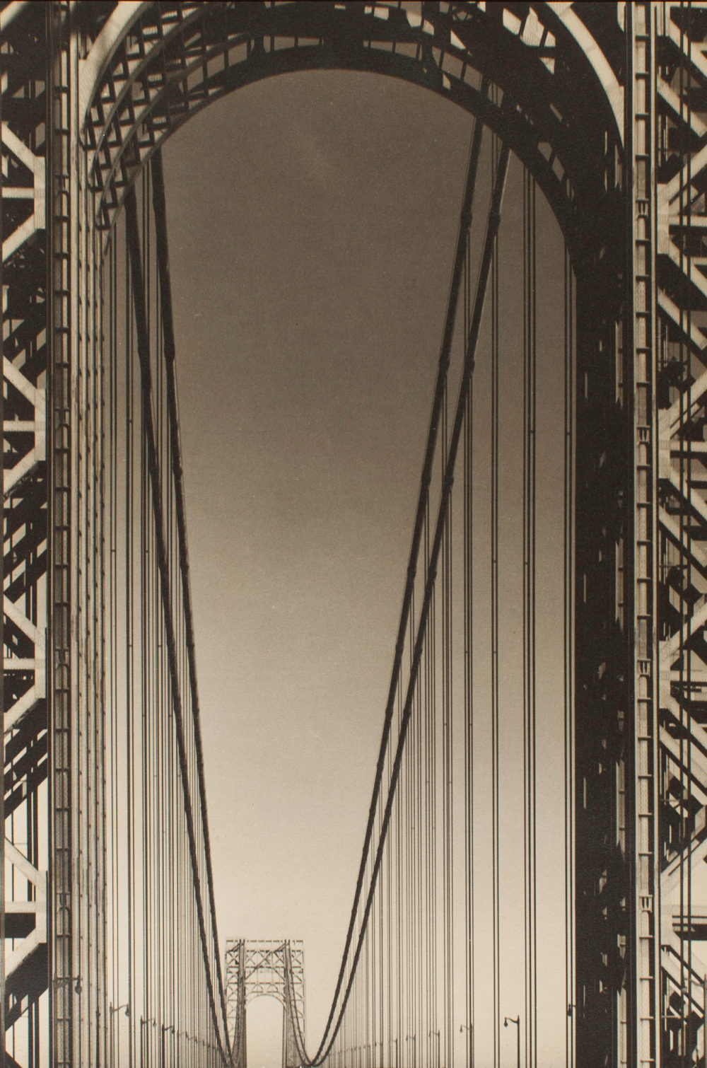 Margaret Bourke-White George Washington Bridge 1933 Photograph, gelatin silver print on paper 343 x 225 mm The Sir Elton John Photography Collection Photo © Estate of Margaret Bourke-White/Licensed by VAGA, New York, NY 