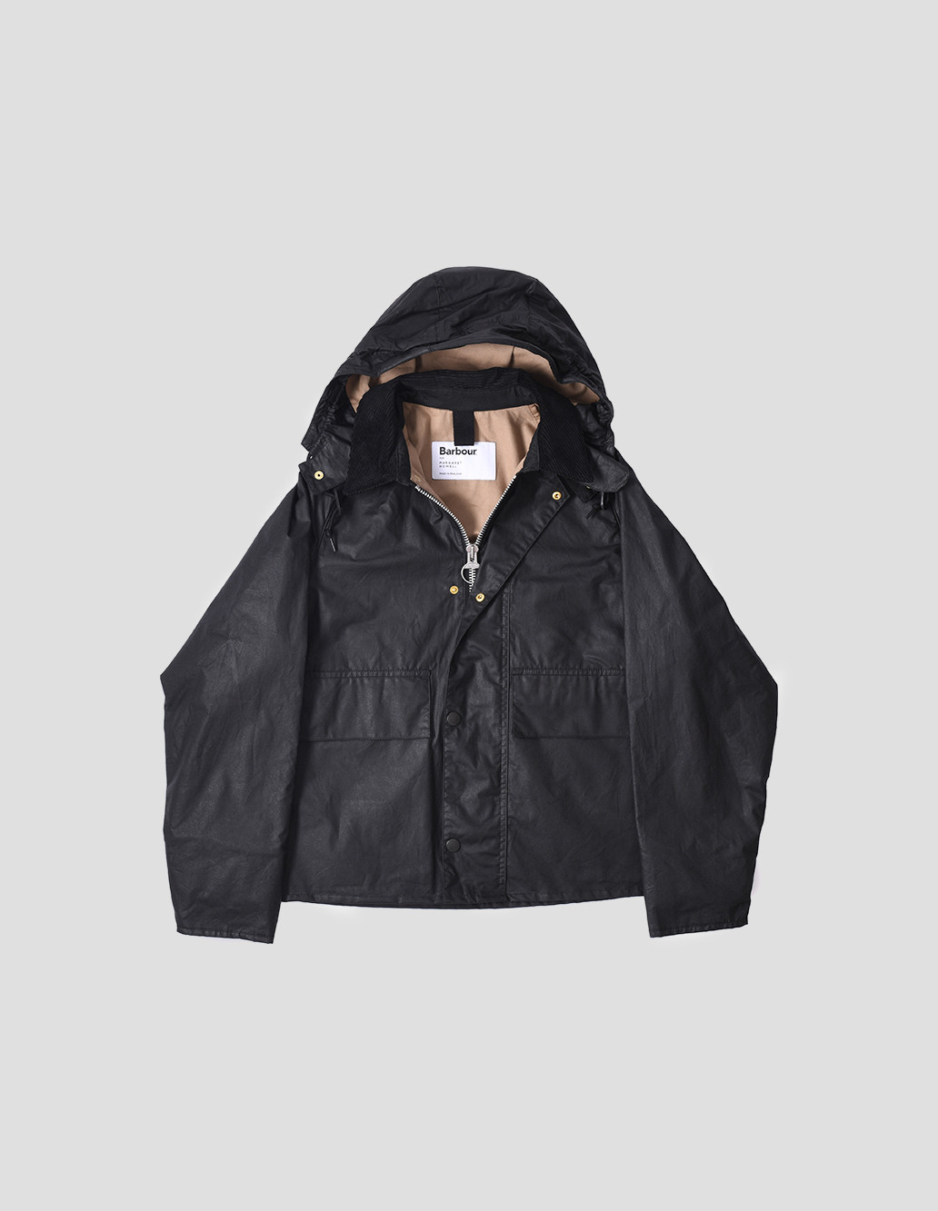 margaret-howell-a19-men-barbour-spey-waxed-cotton-black | PORT