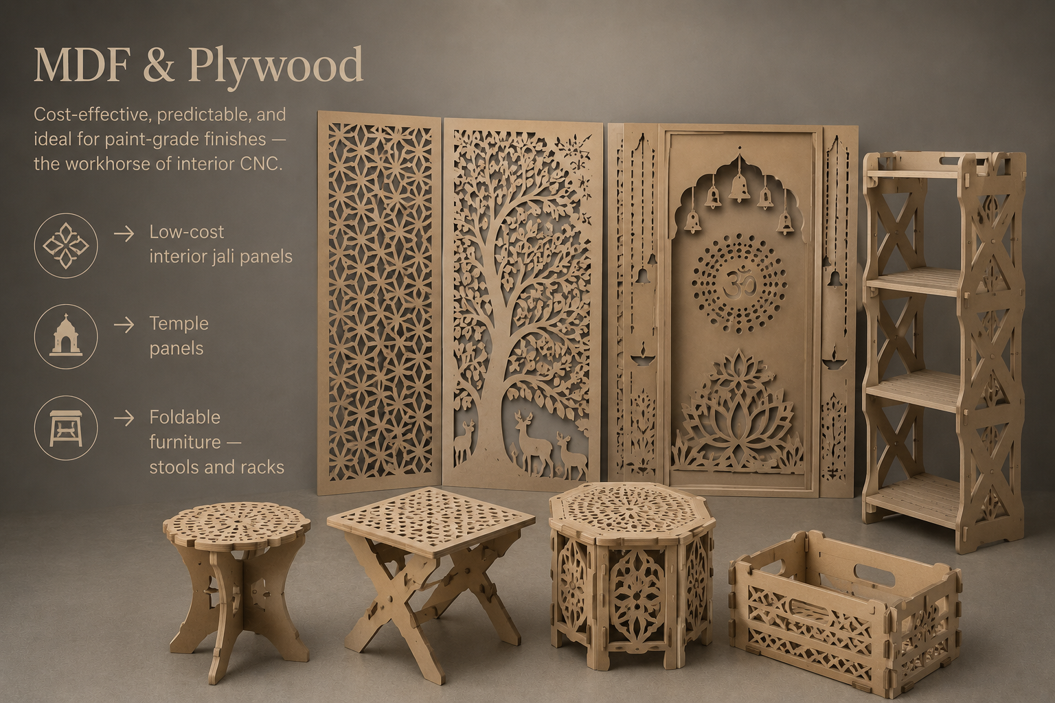 MDF & Plywood CNC craftsmanship