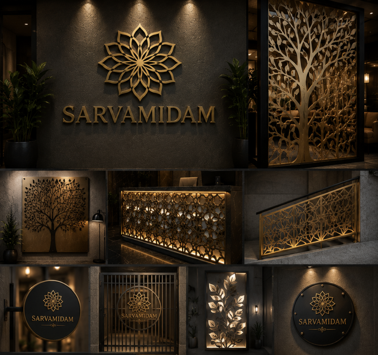 Metal Sheet Crafting & CNC Design — Sarvamidam Artcraft CNC carving