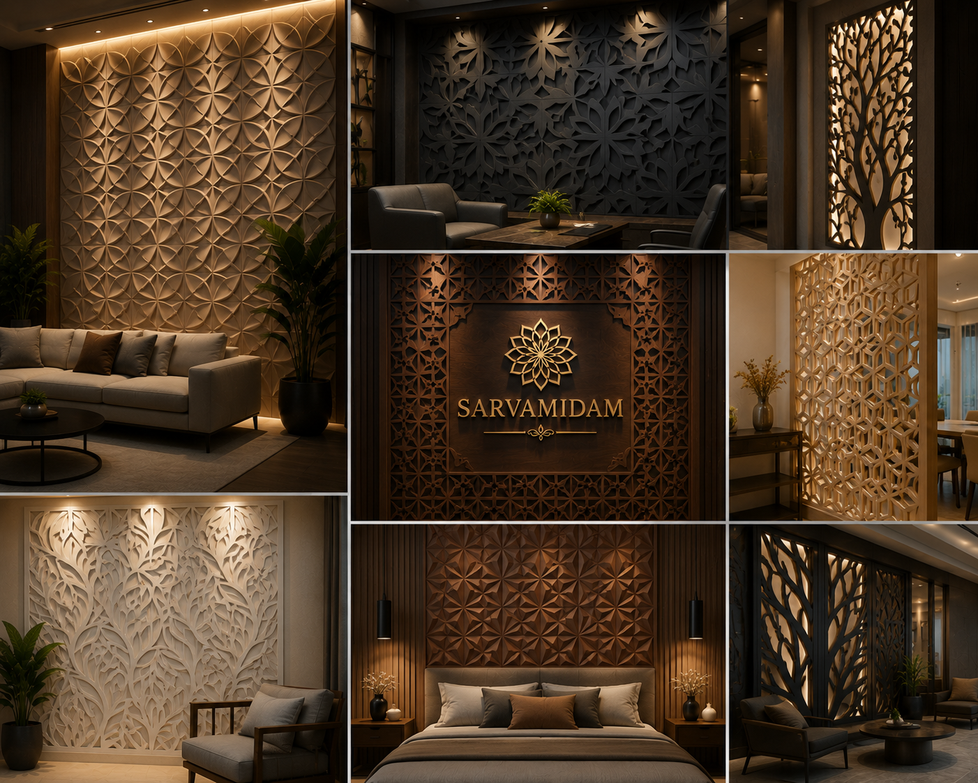 CNC Decorative Wall Panels — Sarvamidam Artcraft CNC carving