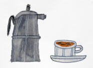 Steaming Cup of Tea and Kettle image #1