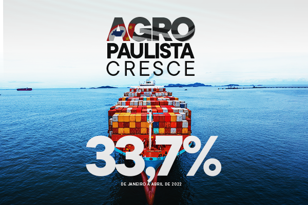 Agro Paulista cresce em exportações e superávit aumenta 33,7% nos primeiros quatro meses de 2022