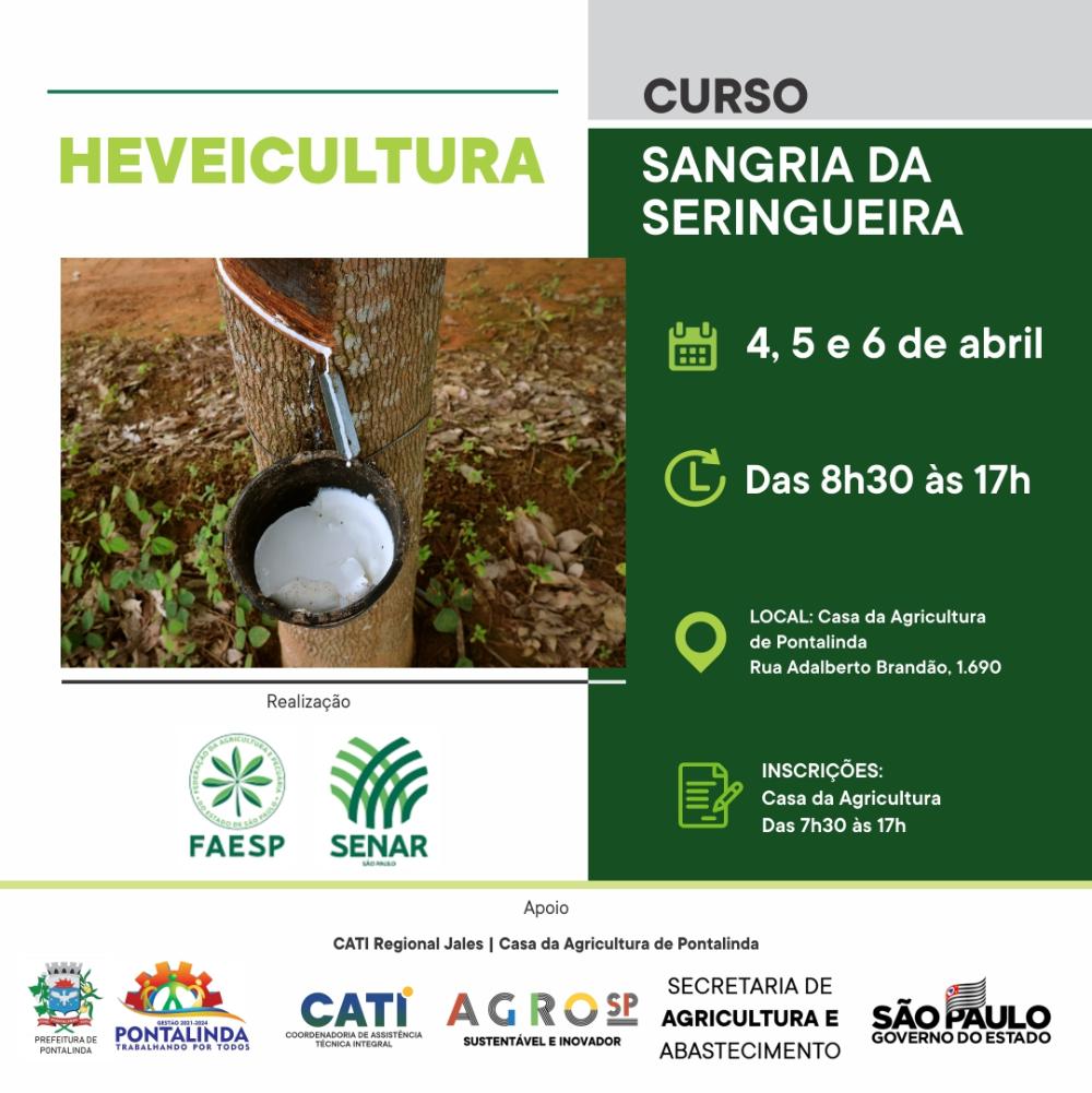 Senar, com apoio da CATI, oferece novo curso sobre Sangria da Seringueira – as inscrições são gratuitas