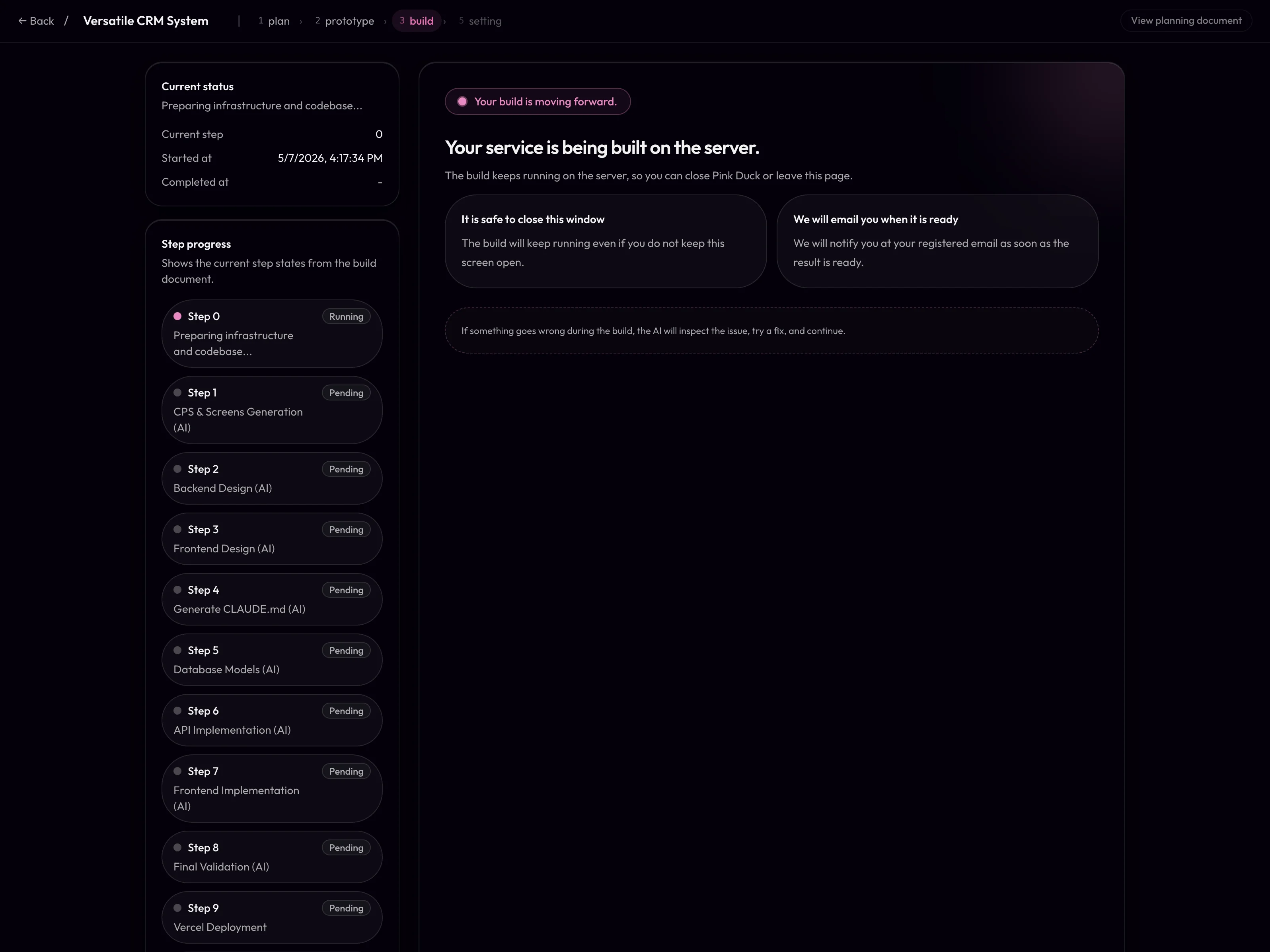 Live build & deploy