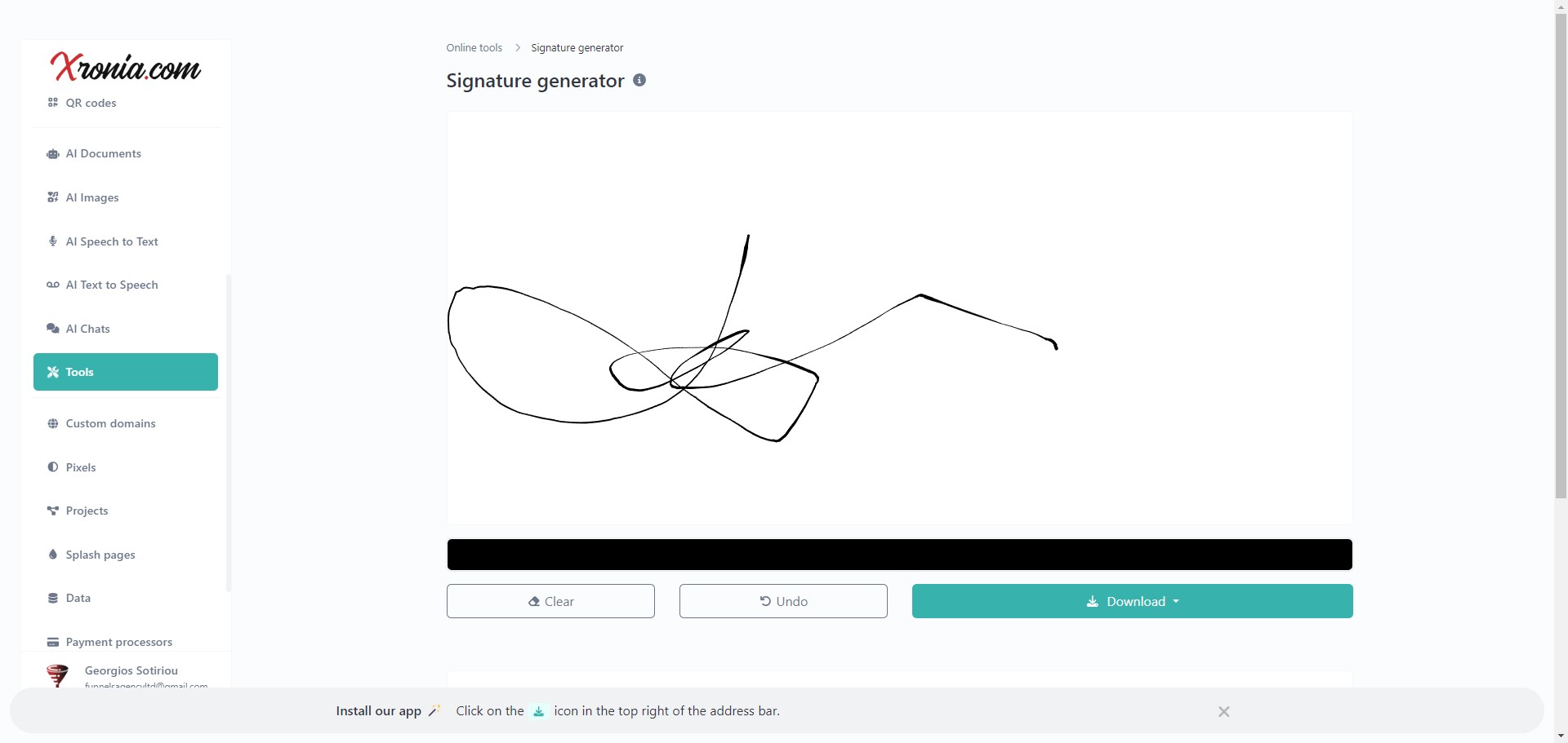 Beispiel für Signatur Generator: Erstelle deine kostenlose Signatur mit dem Signatur Generator