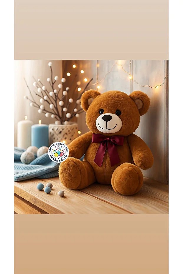 Kahverengi Peluş Ayıcık Oyuncak, Sevgililer Günü, Hediye, 46 Cm Uzunluk