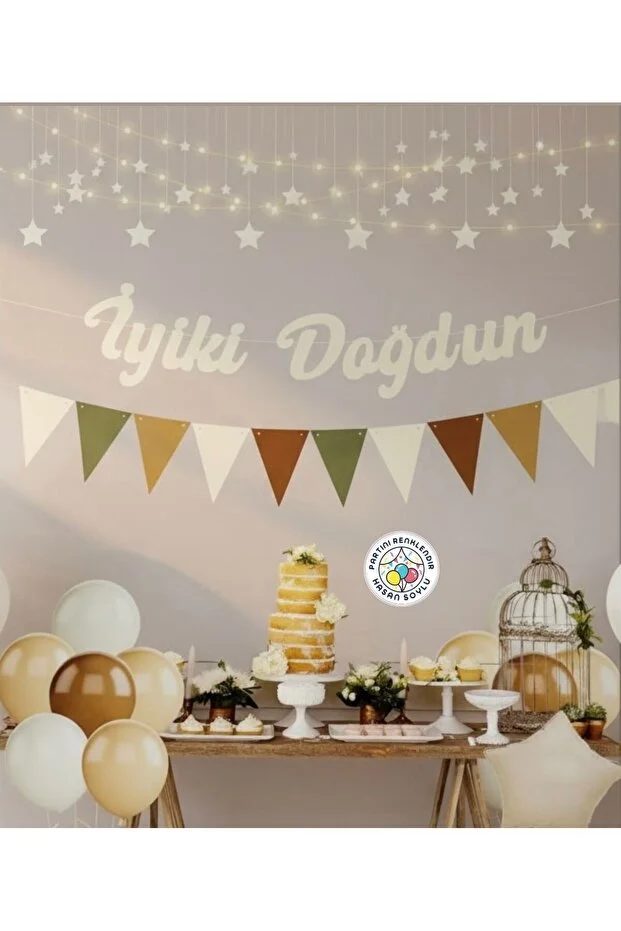 İyiki Doğdun Kaligrafi Banner - Flama Yazısı