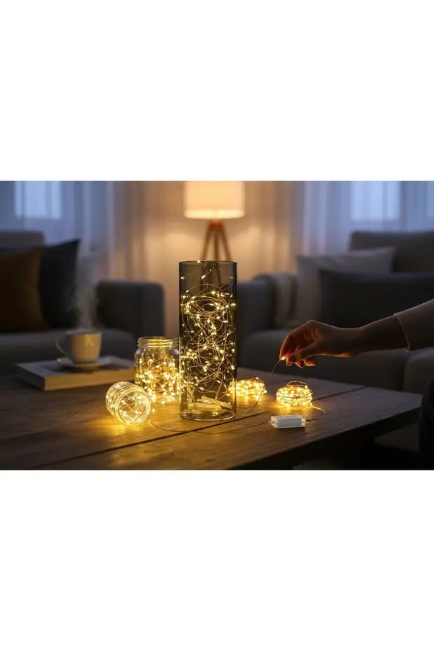 led ışık ağaç süsleme aydınlarma 3 metre yılbaşı süsü pilli ışık