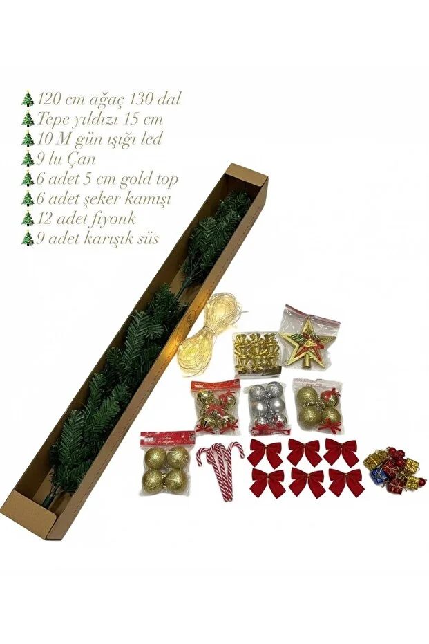 Yılbaşı Ağaç Seti, Noel Set Süs Set 39 Parça