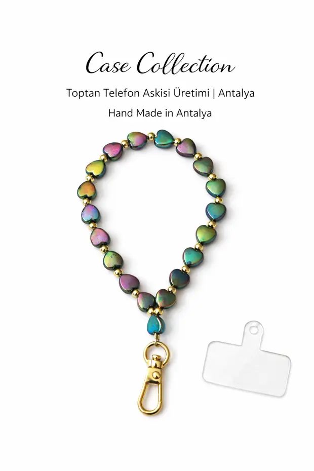 Telefon Askısı Telefon İpi Boncuklu Charm İncili Bileklik Aparatlı Kullanım Tüm Modellere Uygundur