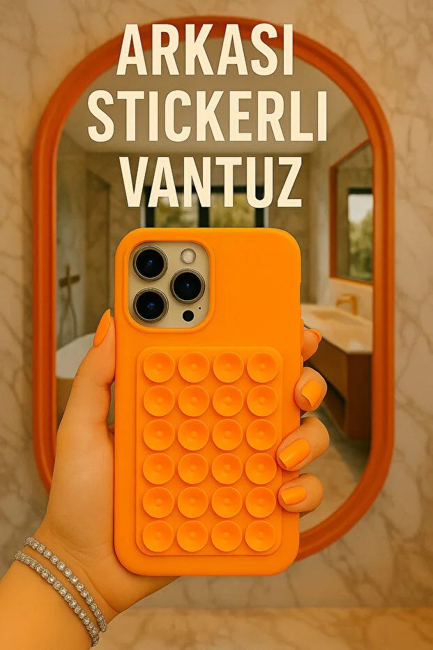 Vantuzlu Telefon Tutucu Slikon Araba Ayna Yapıştır Tüm Modellerle Uyumlu