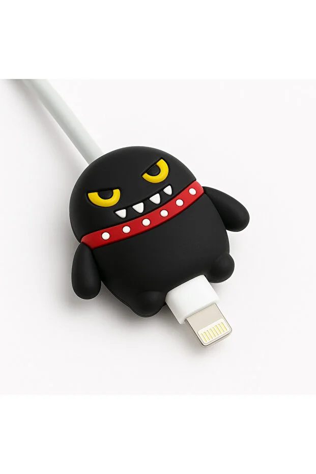 Sevimli Figürlü Slikon Kablo Ucu Koruyucular Şarj Typc Lightning Micro Usb