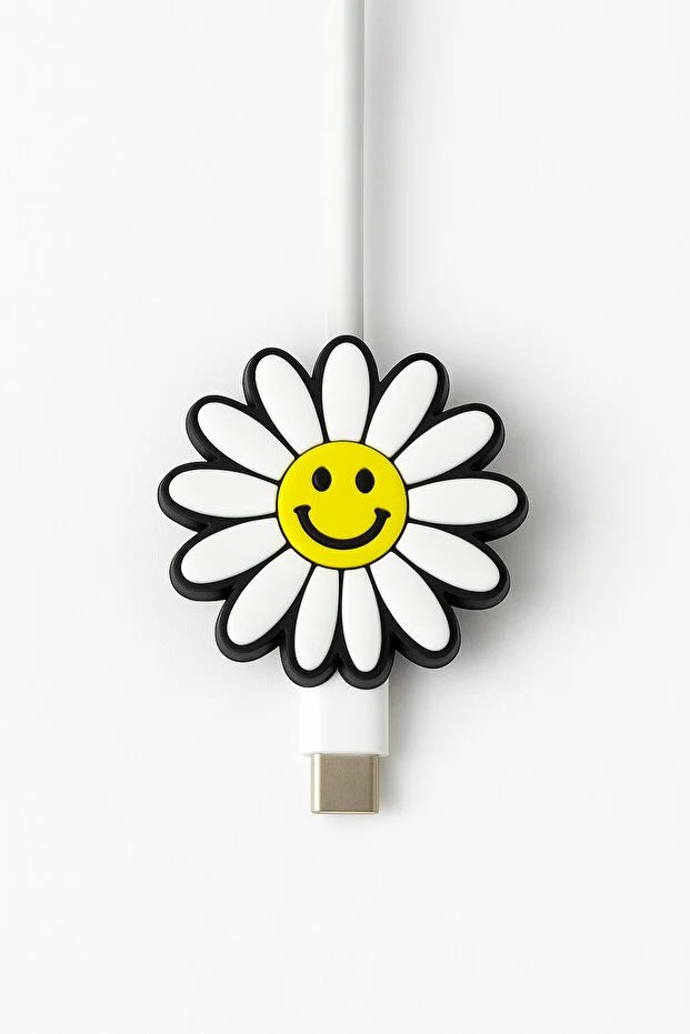 Sevimli Figürlü Slikon Kablo Ucu Koruyucular Şarj Typc Lightning Micro Usb