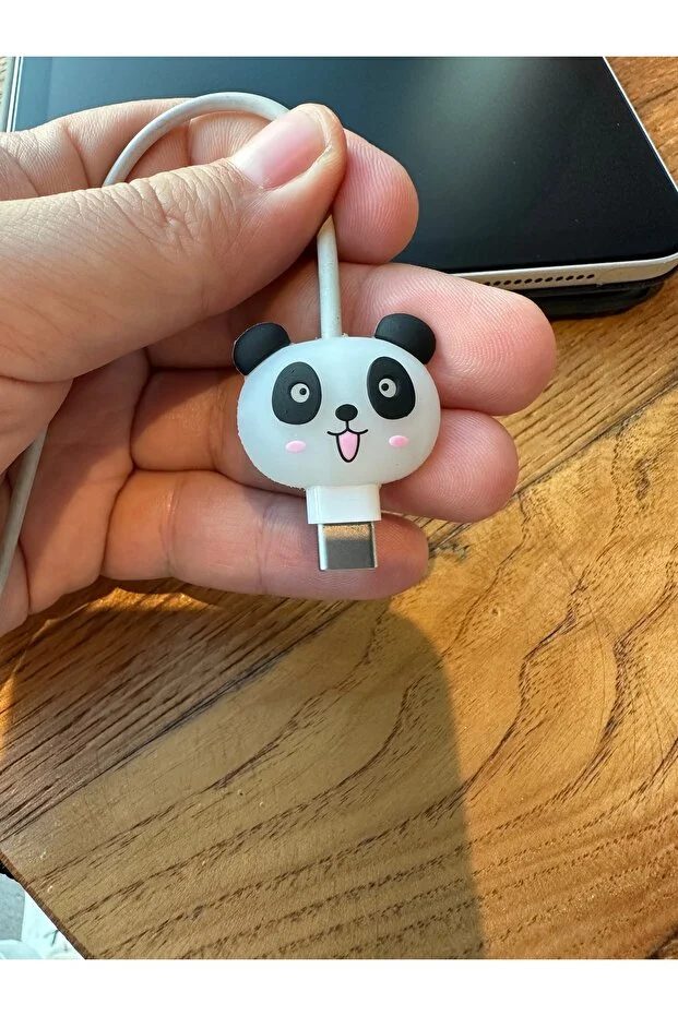 Sevimli Figürlü Slikon Kablo Ucu Koruyucular Typc Lightning Micro Usb