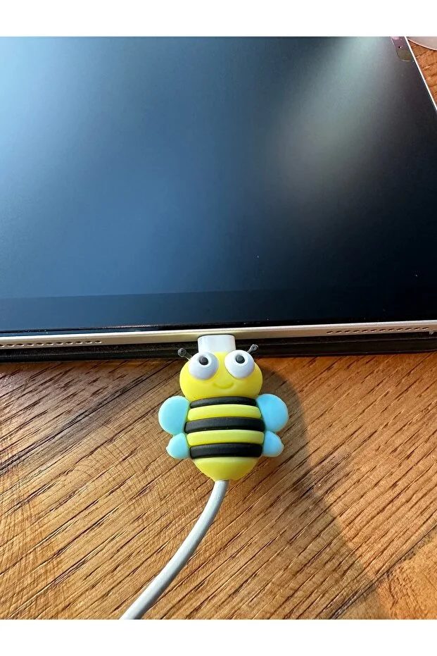 Sevimli Figürlü Slikon Kablo Ucu Koruyucular Typc Lightning Micro Usb