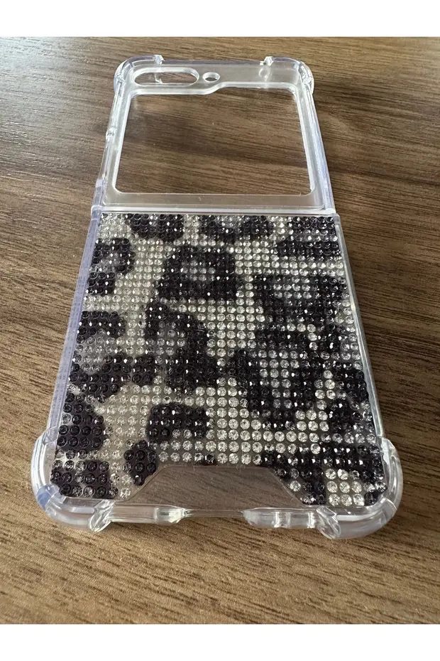 Samsung Galaxy Flip 6 Uyumlu diamonds taşlı kapak korumalı