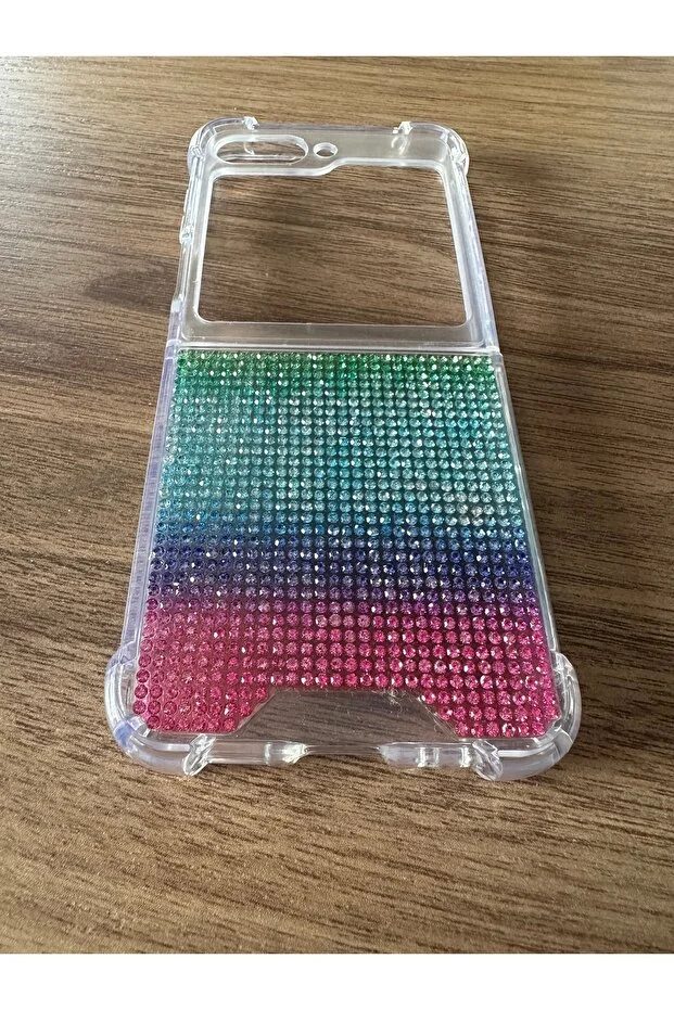Samsung Galaxy Flip 6 Uyumlu diamonds taşlı kapak korumalı