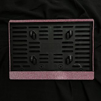 Pembe Taş Kaplama Motorsiklet Plakalık, Ami Elektrikli Araç Uyumlu (1 adet)