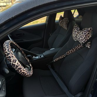 Leopar Düz Kadife Taş İşlemeli 3 Lü Set