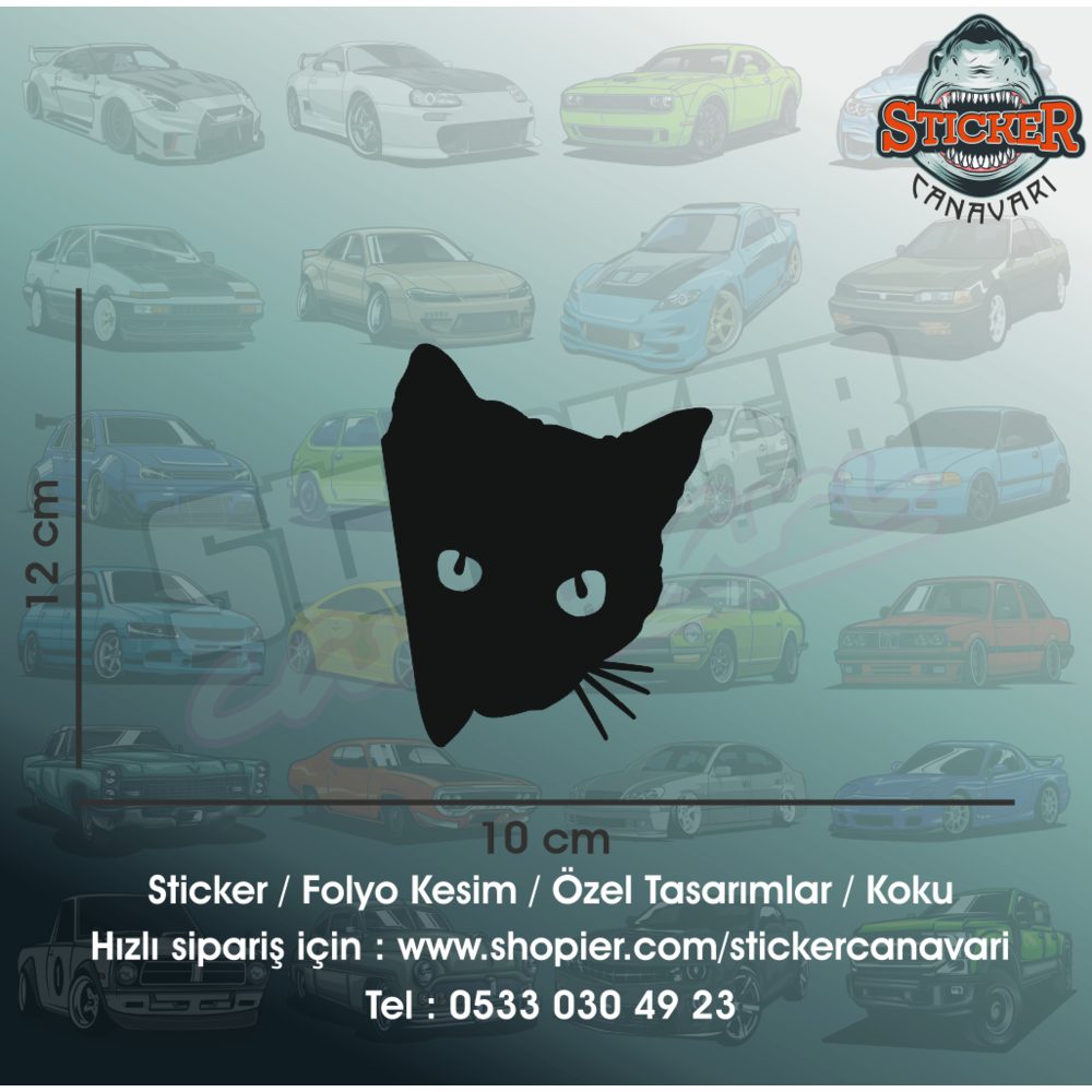 Bagajdan Bakan Kedi Sticker