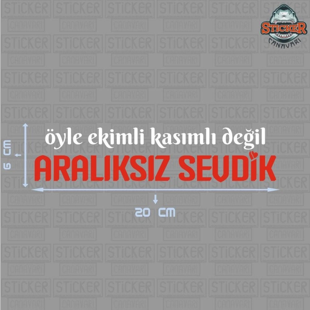 Öyle Ekimli Kasımlı Değil Aralıksız Sevdik Sticker
