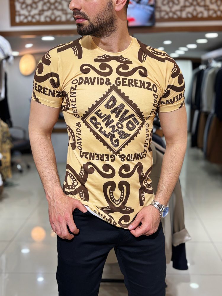 Dijital Baskı Taş Detay SlimFit Tişört