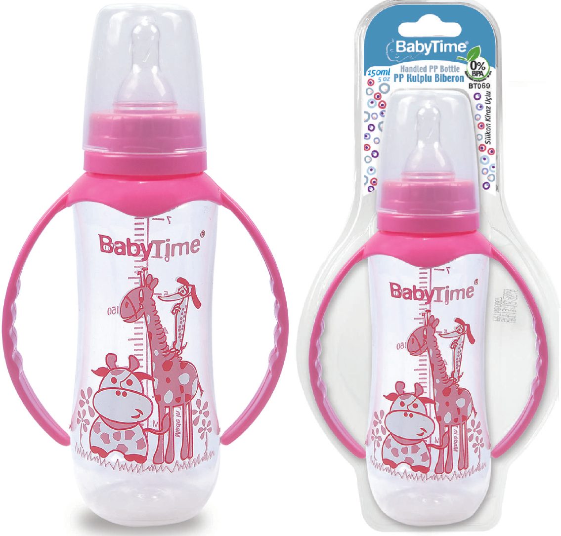 Kulplu Pp Biberon (Silikon Kiraz Uçlu) 250 Ml Bt069