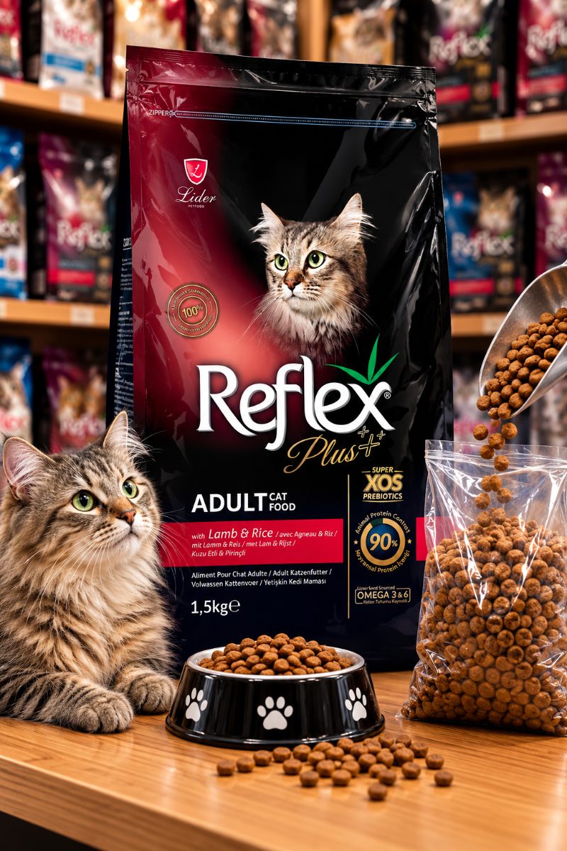 Reflex Plus Kuzulu & Pirinçli Yetişkin Kedi Maması 1Kg (AÇIK SATIŞ)