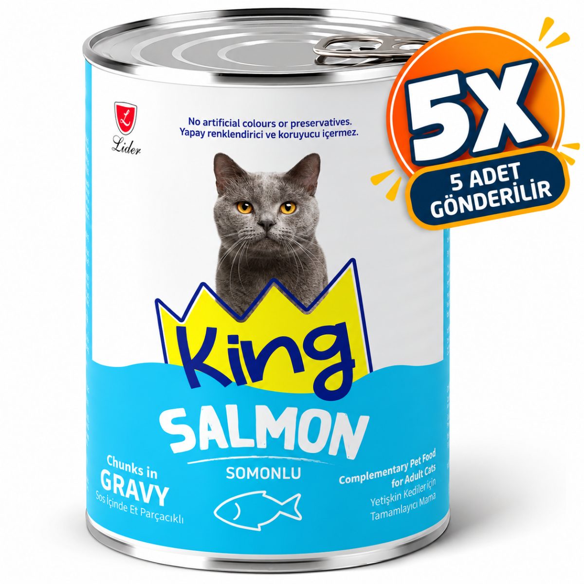 King Somonlu Konserve Kedi Maması 400 G