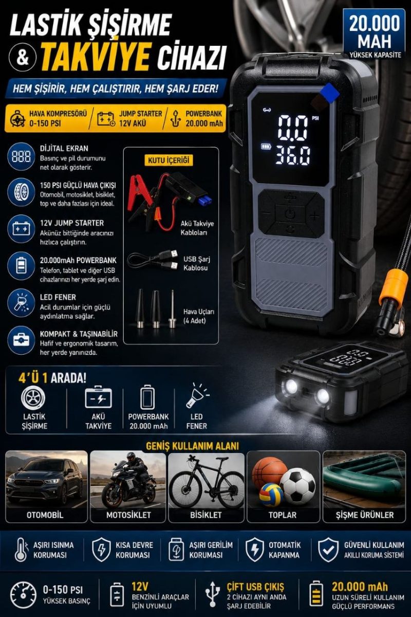 20000 mah Akü Takviyesi