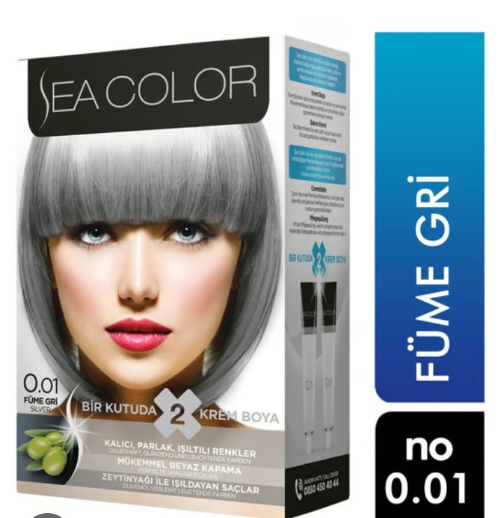Sea Color Set Saç Boyası No: 0.01 Füme Gri’dir