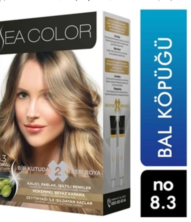 Sea Color Set Saç Boyası, rengi 8.3 Bal Köpüğüüdür