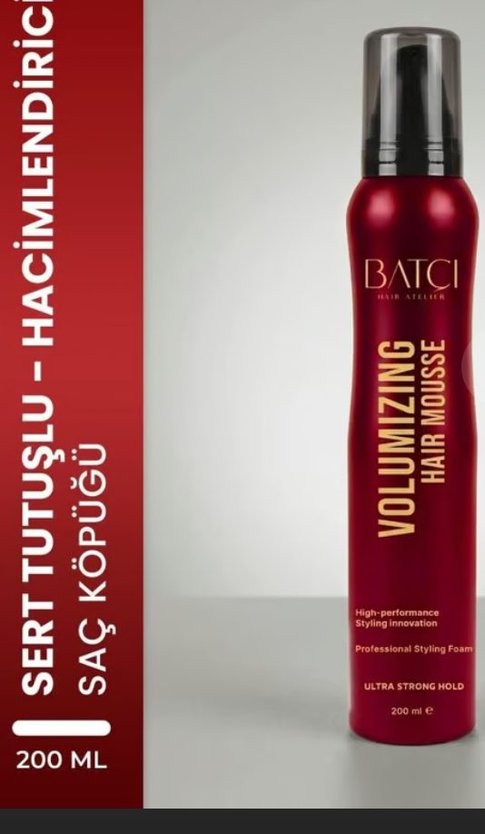 Batçı Volumizing Hair Mousse (200 ml) sert tutuşlu hacimlendirici ve bukle belirginleştirici saç köpüğüdür